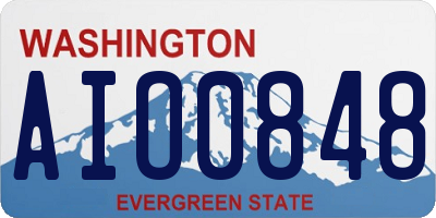 WA license plate AIO0848