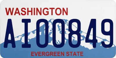 WA license plate AIO0849