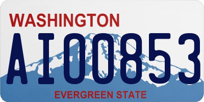 WA license plate AIO0853