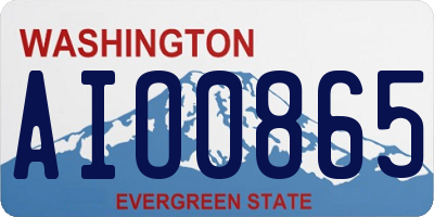 WA license plate AIO0865