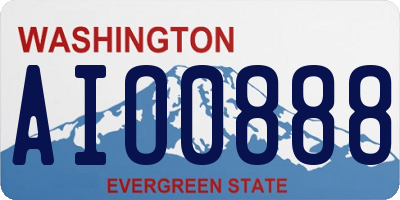 WA license plate AIO0888