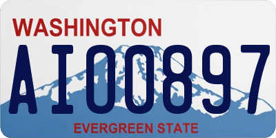 WA license plate AIO0897