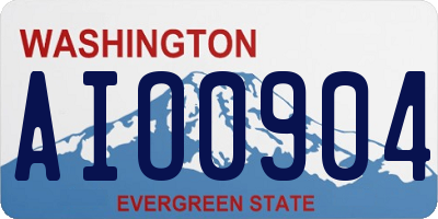 WA license plate AIO0904