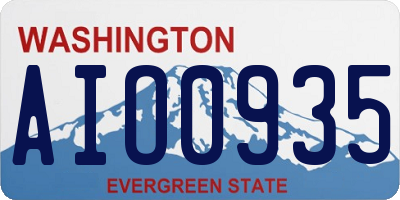 WA license plate AIO0935
