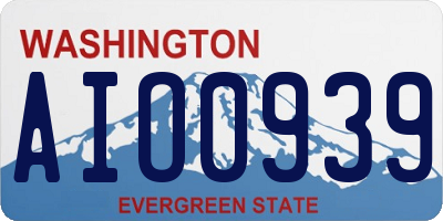 WA license plate AIO0939