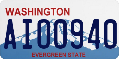 WA license plate AIO0940