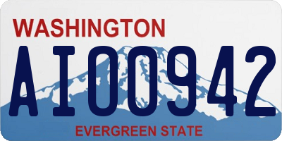 WA license plate AIO0942