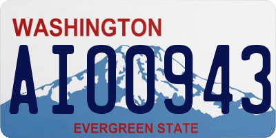 WA license plate AIO0943