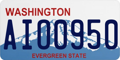 WA license plate AIO0950