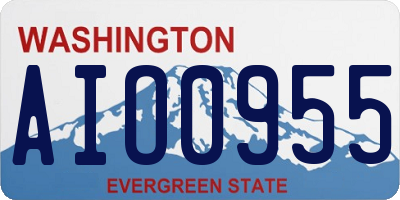WA license plate AIO0955