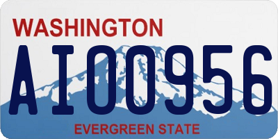 WA license plate AIO0956