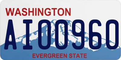 WA license plate AIO0960