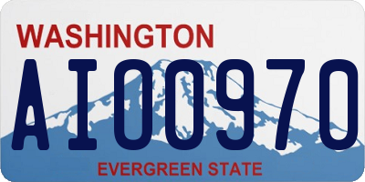 WA license plate AIO0970