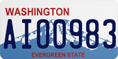 WA license plate AIO0983