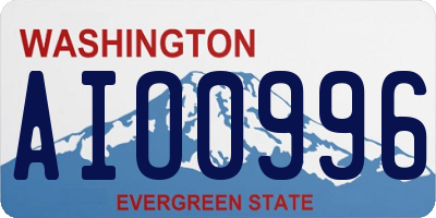 WA license plate AIO0996