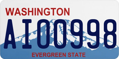 WA license plate AIO0998