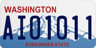 WA license plate AIO1011