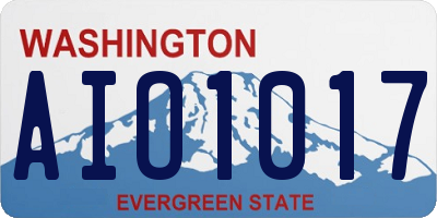 WA license plate AIO1017