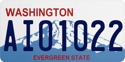 WA license plate AIO1022