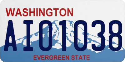 WA license plate AIO1038