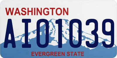 WA license plate AIO1039