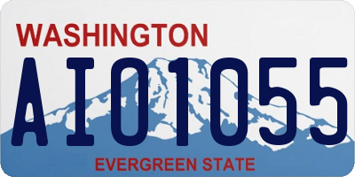 WA license plate AIO1055