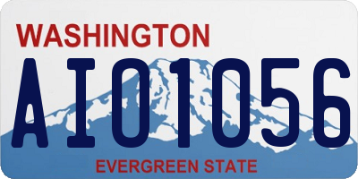 WA license plate AIO1056