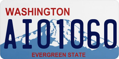 WA license plate AIO1060