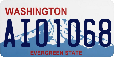 WA license plate AIO1068