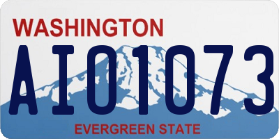 WA license plate AIO1073