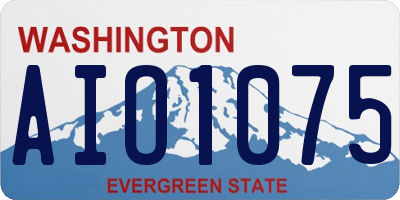 WA license plate AIO1075