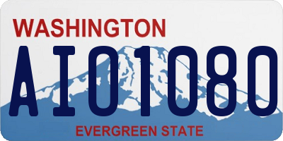 WA license plate AIO1080