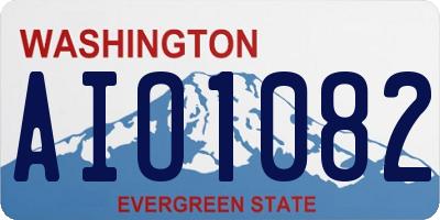 WA license plate AIO1082