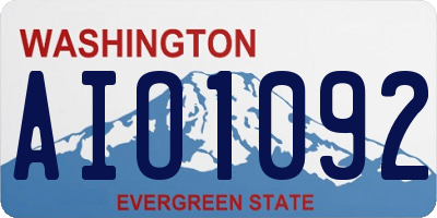 WA license plate AIO1092