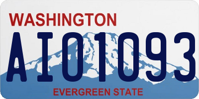WA license plate AIO1093
