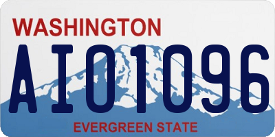 WA license plate AIO1096