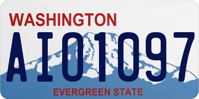 WA license plate AIO1097