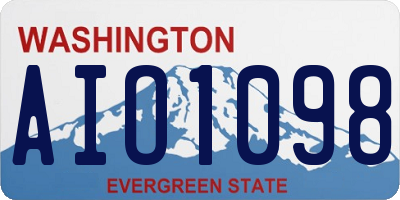 WA license plate AIO1098