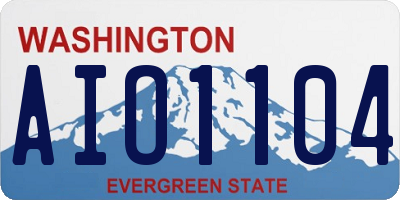 WA license plate AIO1104