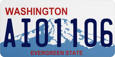 WA license plate AIO1106