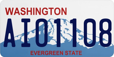 WA license plate AIO1108