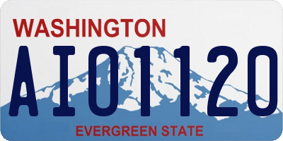 WA license plate AIO1120