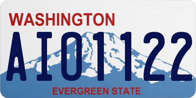 WA license plate AIO1122