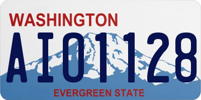 WA license plate AIO1128