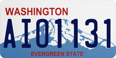 WA license plate AIO1131
