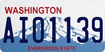 WA license plate AIO1139