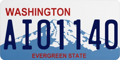 WA license plate AIO1140