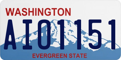 WA license plate AIO1151