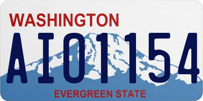 WA license plate AIO1154
