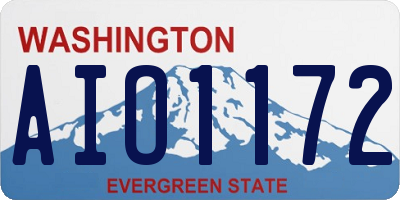 WA license plate AIO1172